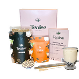 Load image into Gallery viewer, TEAliSe Boba Tea Kit Single Flavour Boba Jumbo Straws Tapioca Gift Set-Peach