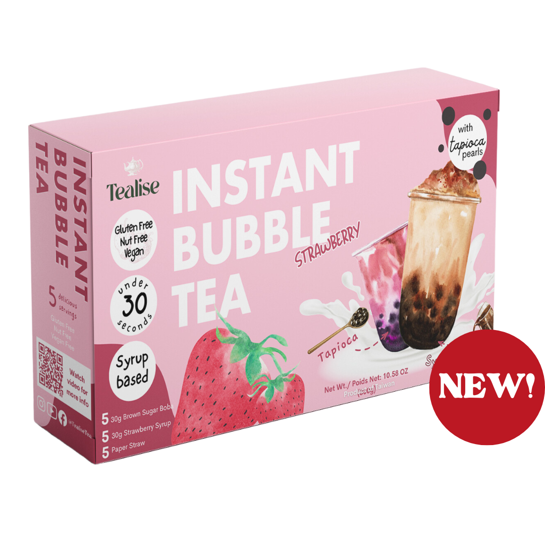 Tealise Instant Marbling Bubble Tea Kit DIY Boba/Bubble Tea Ready in 30 Seconds 5 Servings