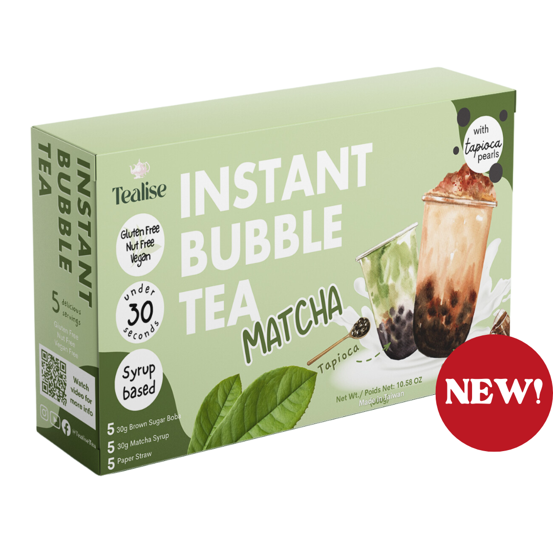 Tealise Instant Marbling Bubble Tea Kit DIY Boba/Bubble Tea Ready in 30 Seconds 5 Servings