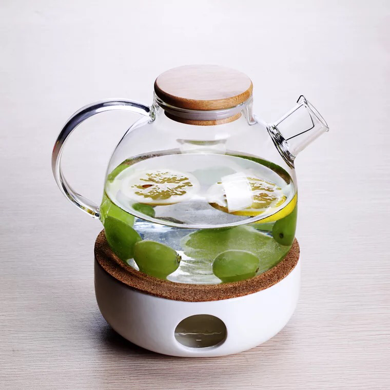 Glass Teapot With a Warmer