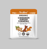 Load image into Gallery viewer, Organic Cinnamon Ginger Turmeric Tea Bags 60 Servings Individual Package