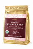 Load image into Gallery viewer, Organic Whole leaf Rose Black Tea 60 Tea Bags