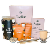 Load image into Gallery viewer, TEAliSe Thai Chai Boba Tea Kit Tea Boba Jumbo Straws Tapioca Gift Set