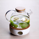 Load image into Gallery viewer, Glass Teapot With a Warmer